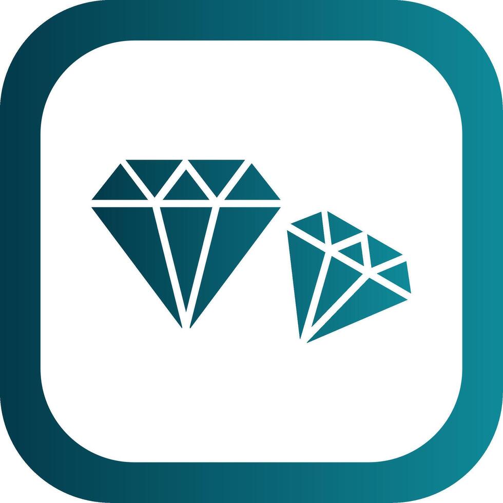 Diamond Glyph Gradient Corner Icon vector