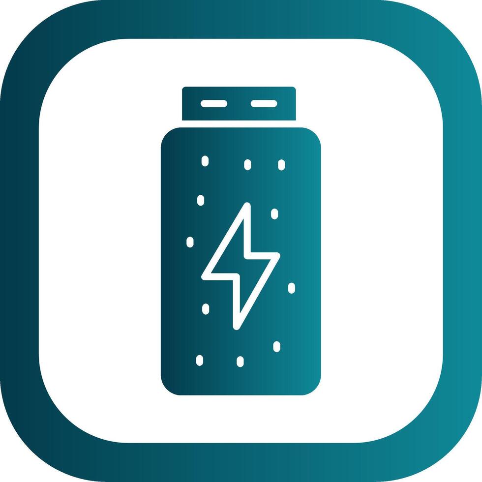 Battery Status Glyph Gradient Corner Icon vector