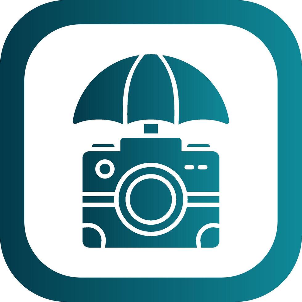 Camera Glyph Gradient Corner Icon vector