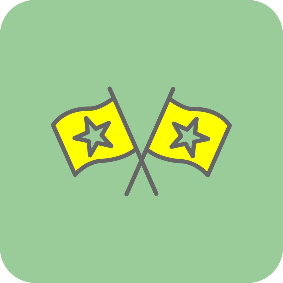 Flags Glyph Gradient Corner Icon vector