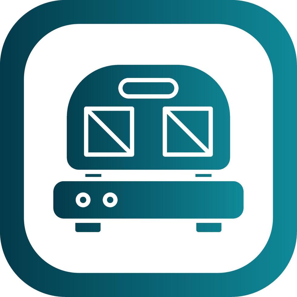 Sandwich Press Glyph Gradient Corner Icon vector