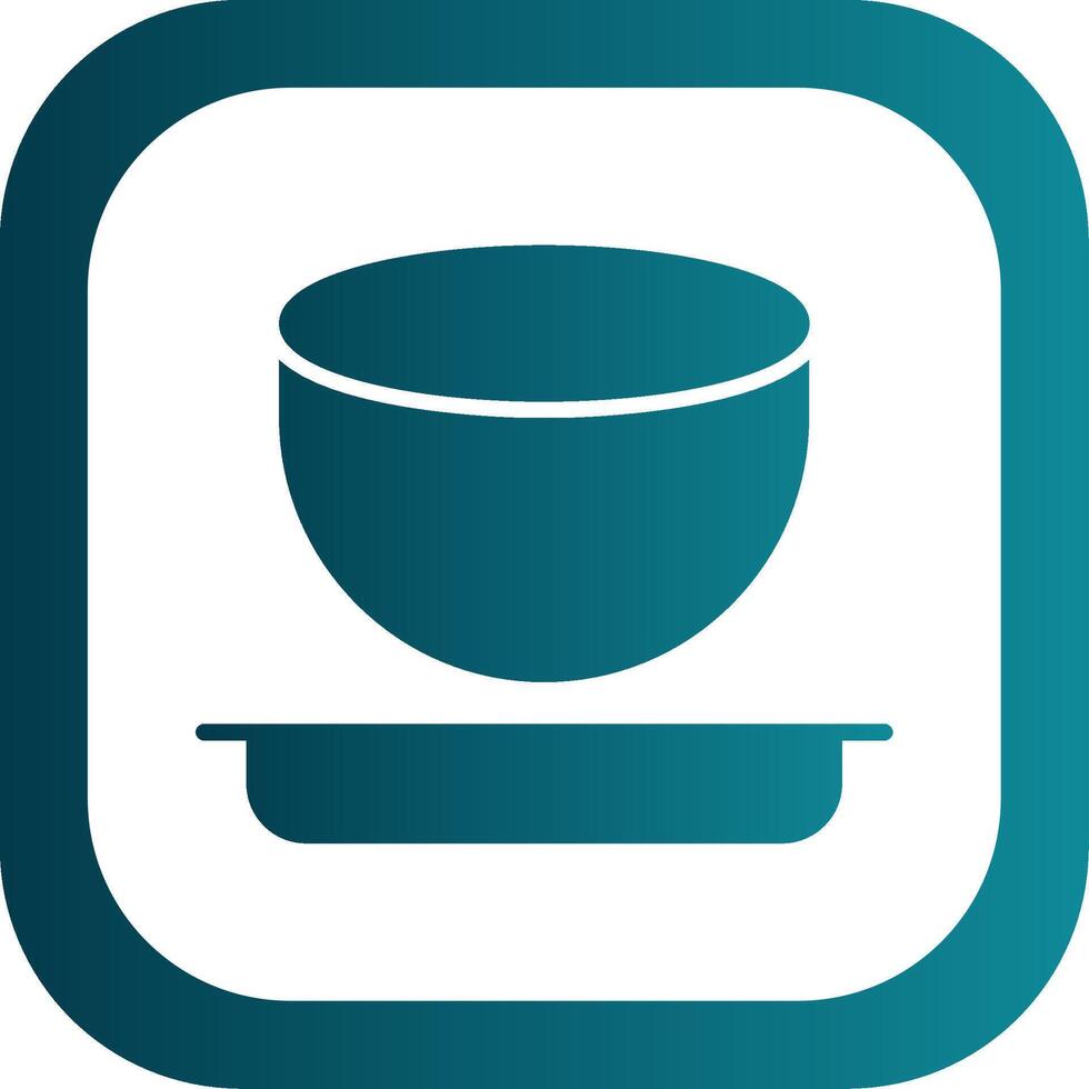 Bowl Glyph Gradient Corner Icon vector
