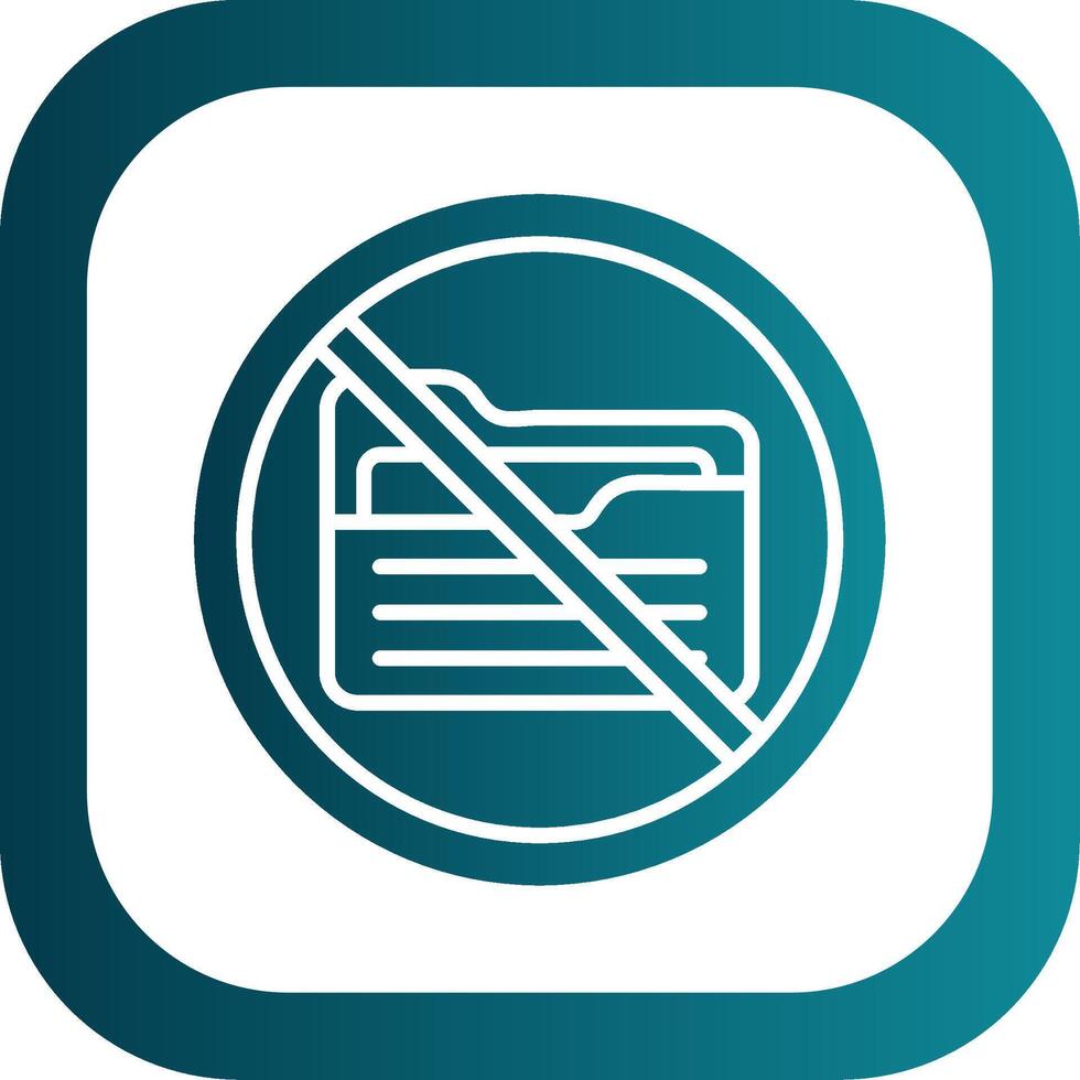 Prohibited Sign Glyph Gradient Corner Icon vector