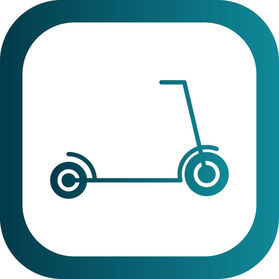 Kick Scooter Glyph Gradient Corner Icon vector