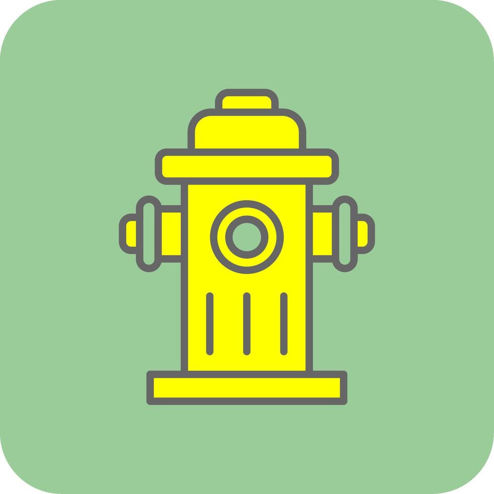 Fire Hydrant Glyph Gradient Corner Icon vector