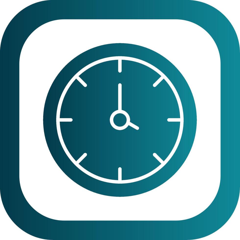 Clock Glyph Gradient Corner Icon vector