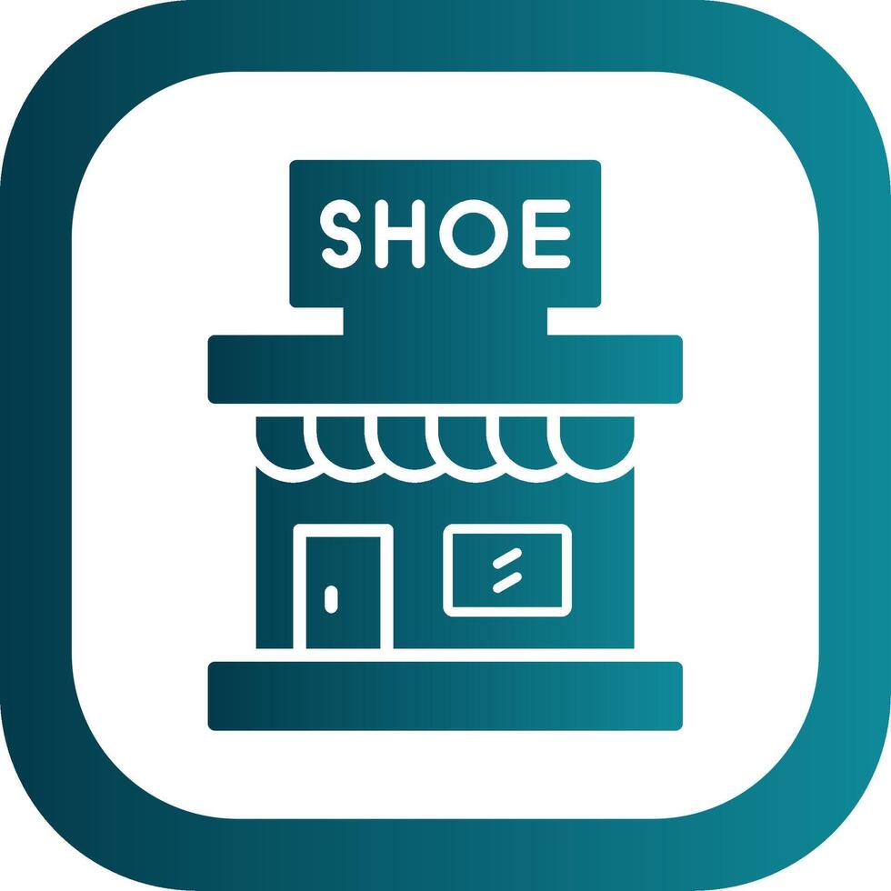 Store Glyph Gradient Corner Icon vector