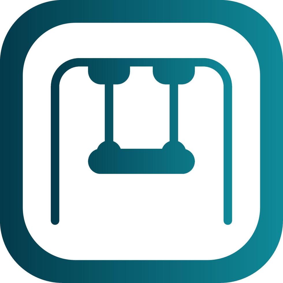 Swing Glyph Gradient Corner Icon vector