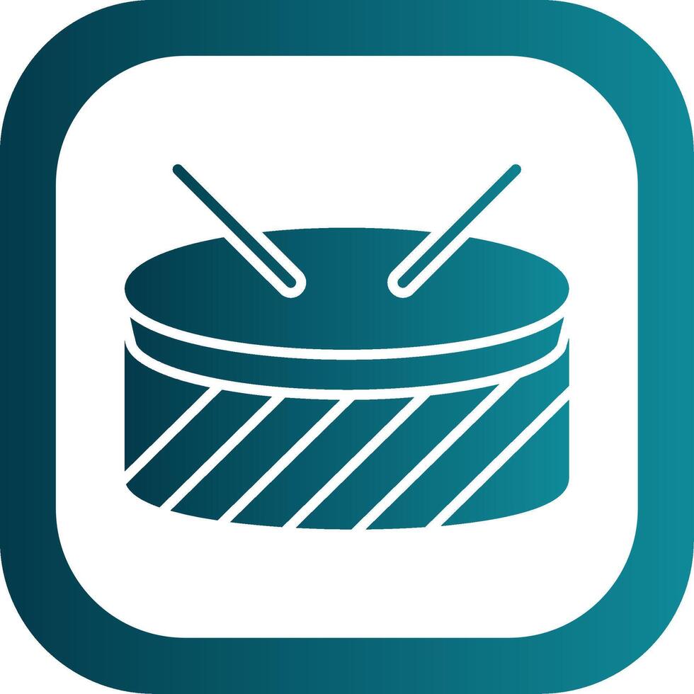 Drums Glyph Gradient Corner Icon vector