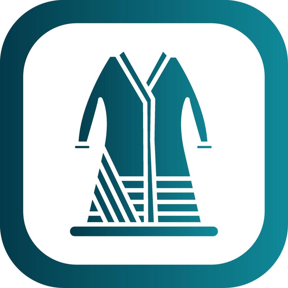 Bathrobe Glyph Gradient Corner Icon vector