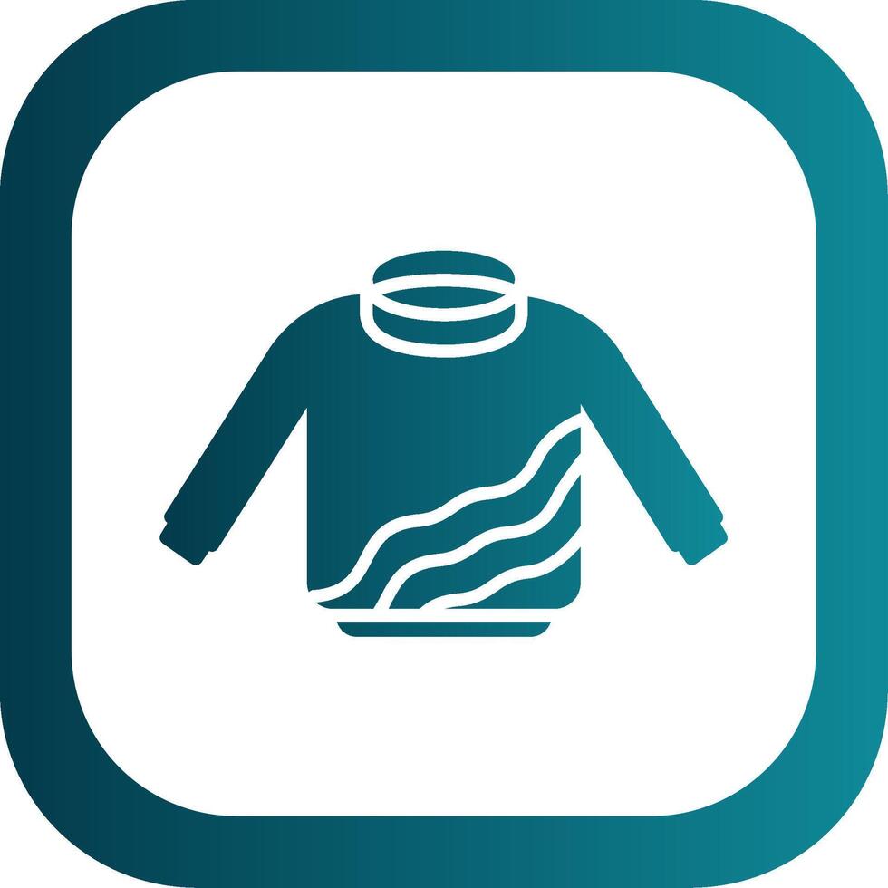 Sweater Glyph Gradient Corner Icon vector