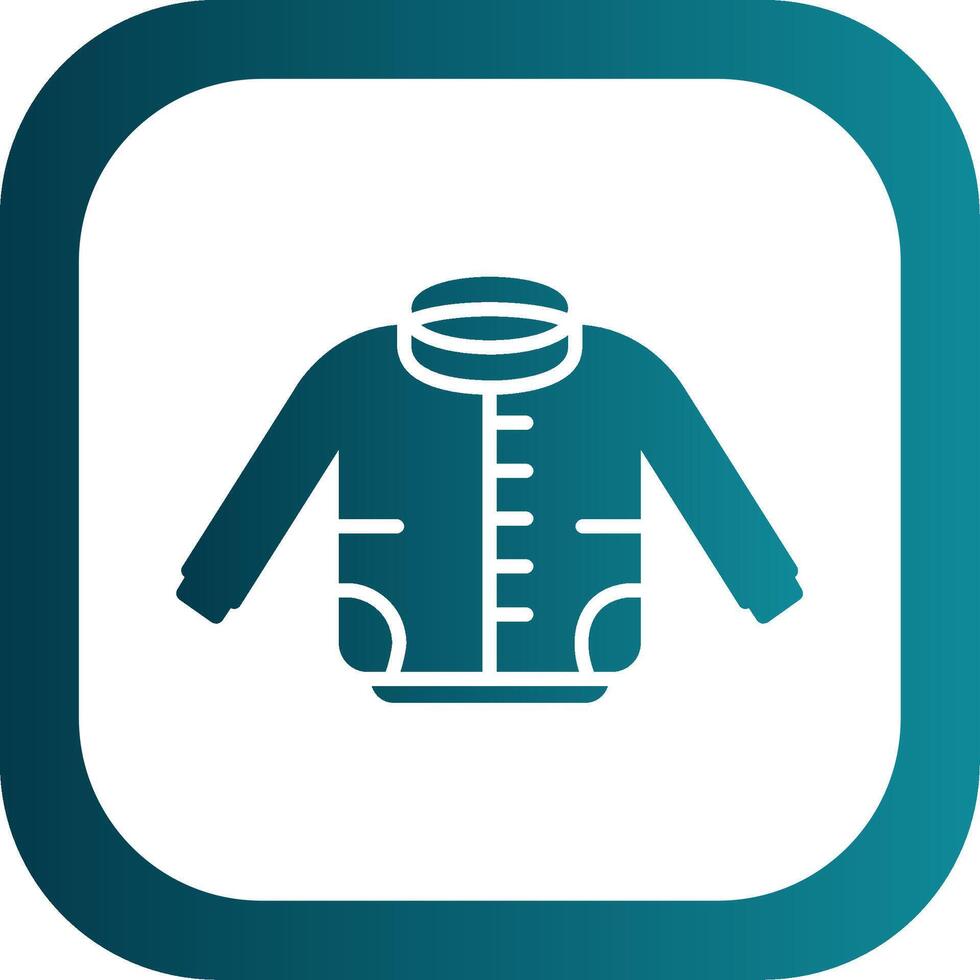 Jacket Glyph Gradient Corner Icon vector