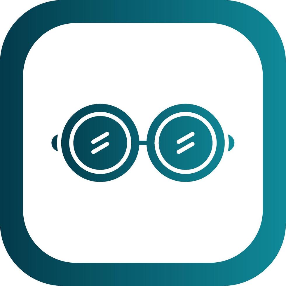 Sunglasses Glyph Gradient Corner Icon vector