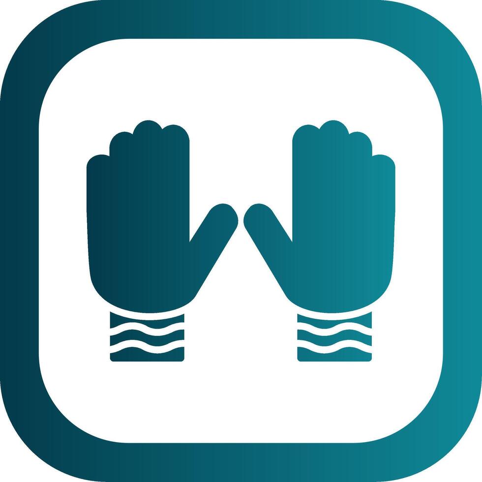 Gloves Glyph Gradient Corner Icon vector