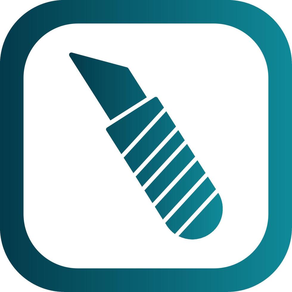 Cutting Knife Glyph Gradient Corner Icon vector