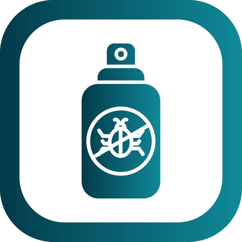 Insect Repellent Glyph Gradient Corner Icon vector