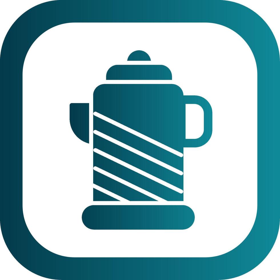 Kettle Glyph Gradient Corner Icon vector