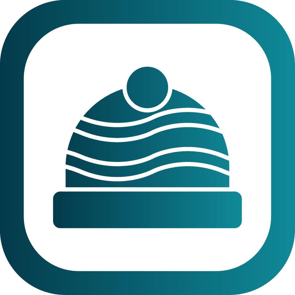 Winter Hat Glyph Gradient Corner Icon vector