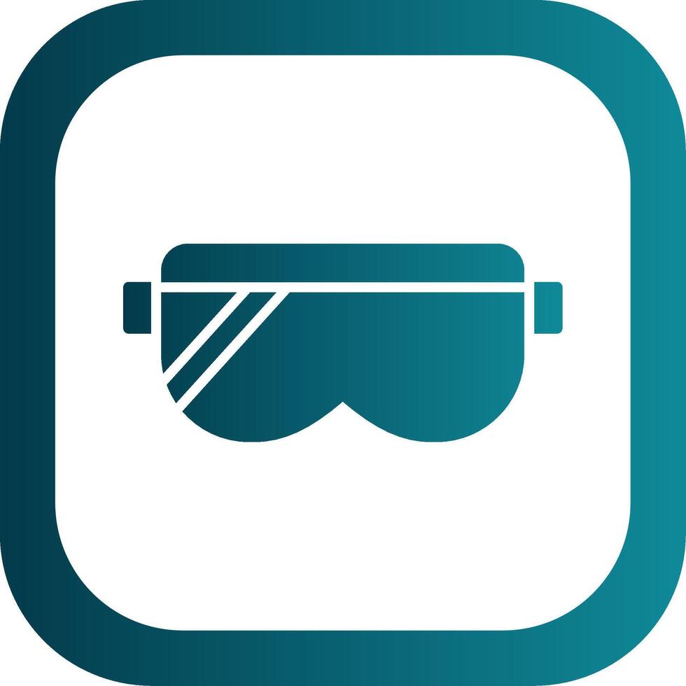 Safety Glasses Glyph Gradient Corner Icon vector