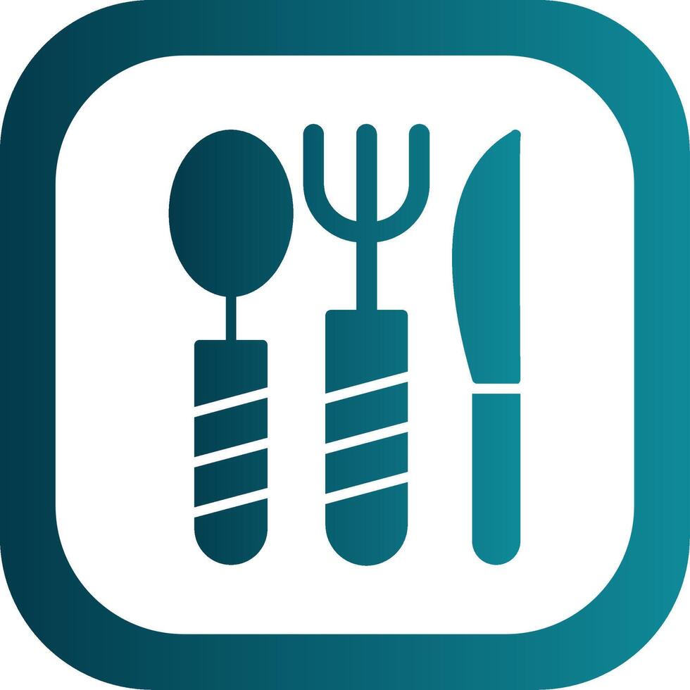 Cooking Utensils Glyph Gradient Corner Icon vector