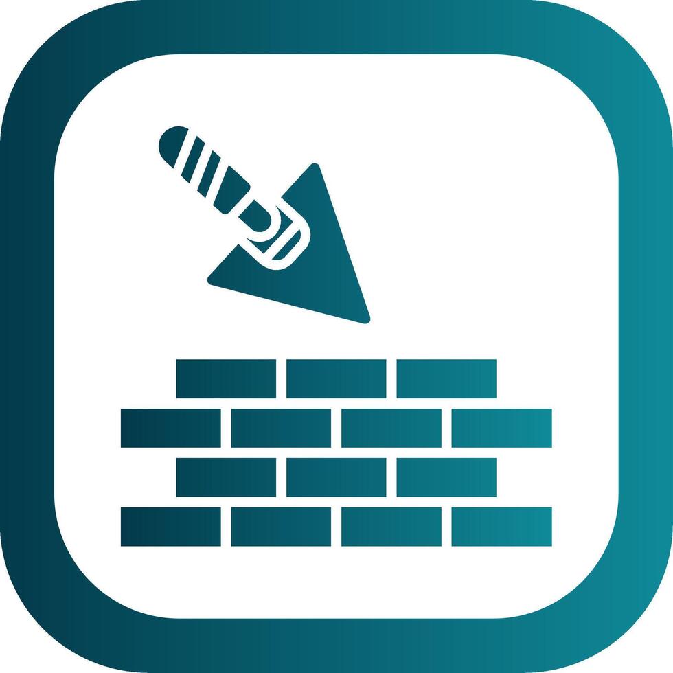 Brickwork Glyph Gradient Corner Icon vector