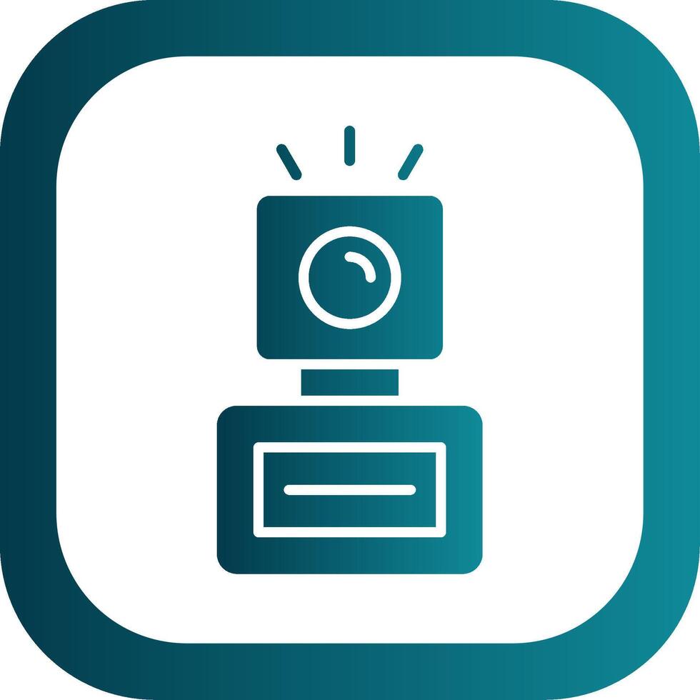 Camera Flash Glyph Gradient Corner Icon vector