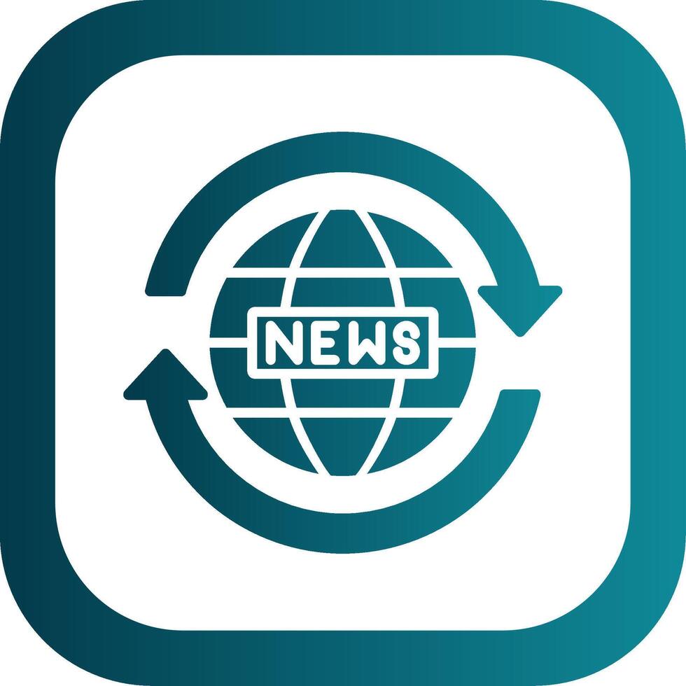 News Report Glyph Gradient Corner Icon vector