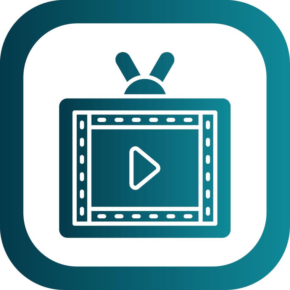 Live Stream Glyph Gradient Corner Icon vector