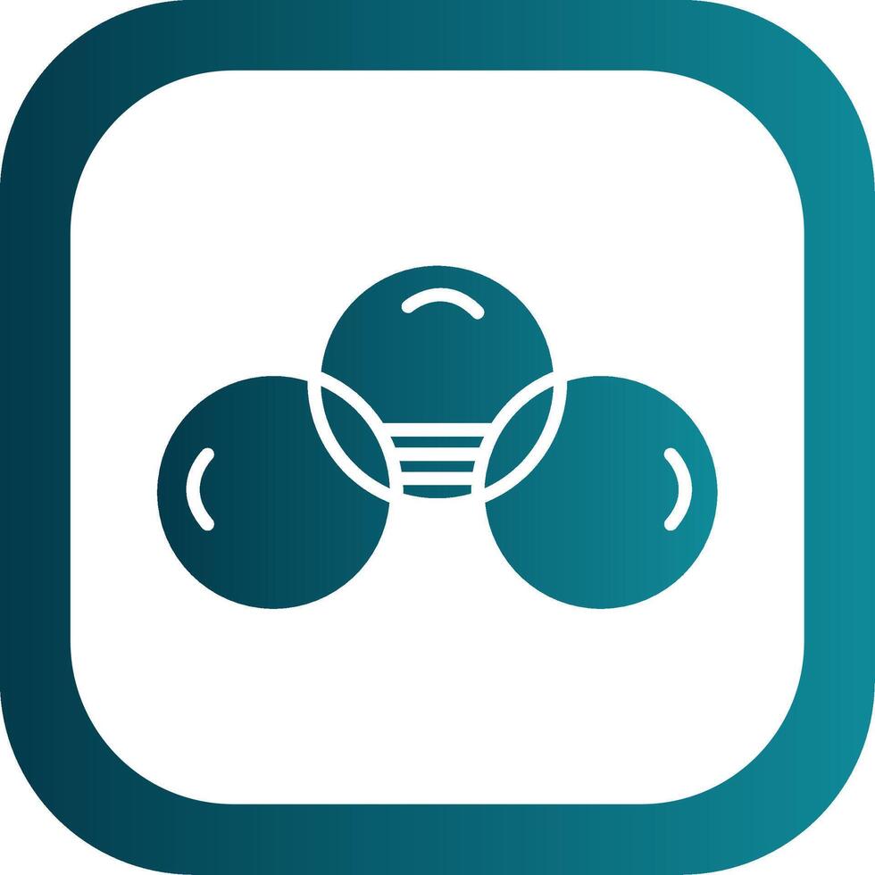 Overlapping Circles Glyph Gradient Corner Icon vector