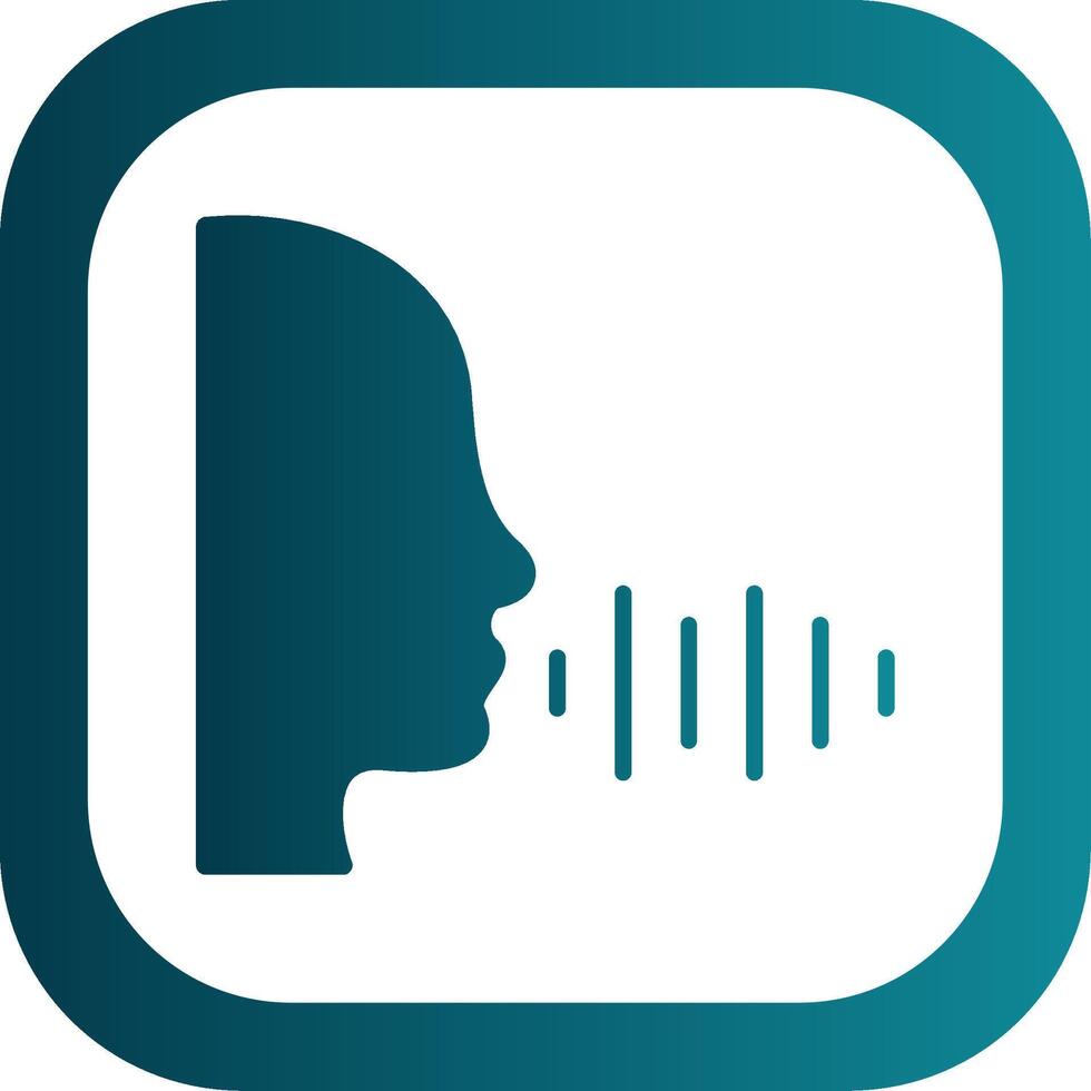 Voice Recording Glyph Gradient Corner Icon vector