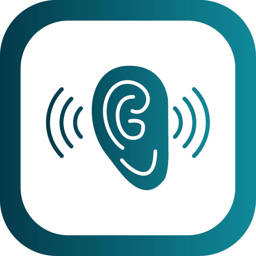 Listening Glyph Gradient Corner Icon vector