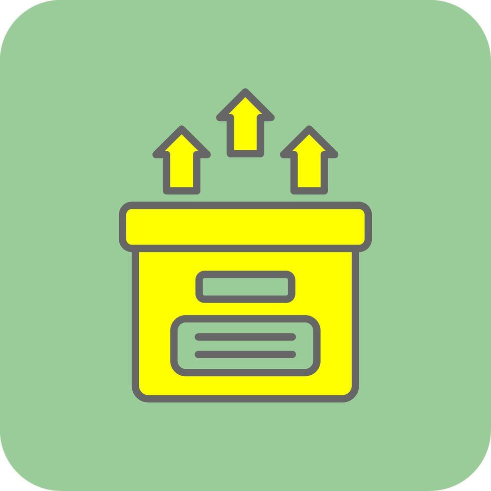 Storage Box Glyph Gradient Corner Icon vector