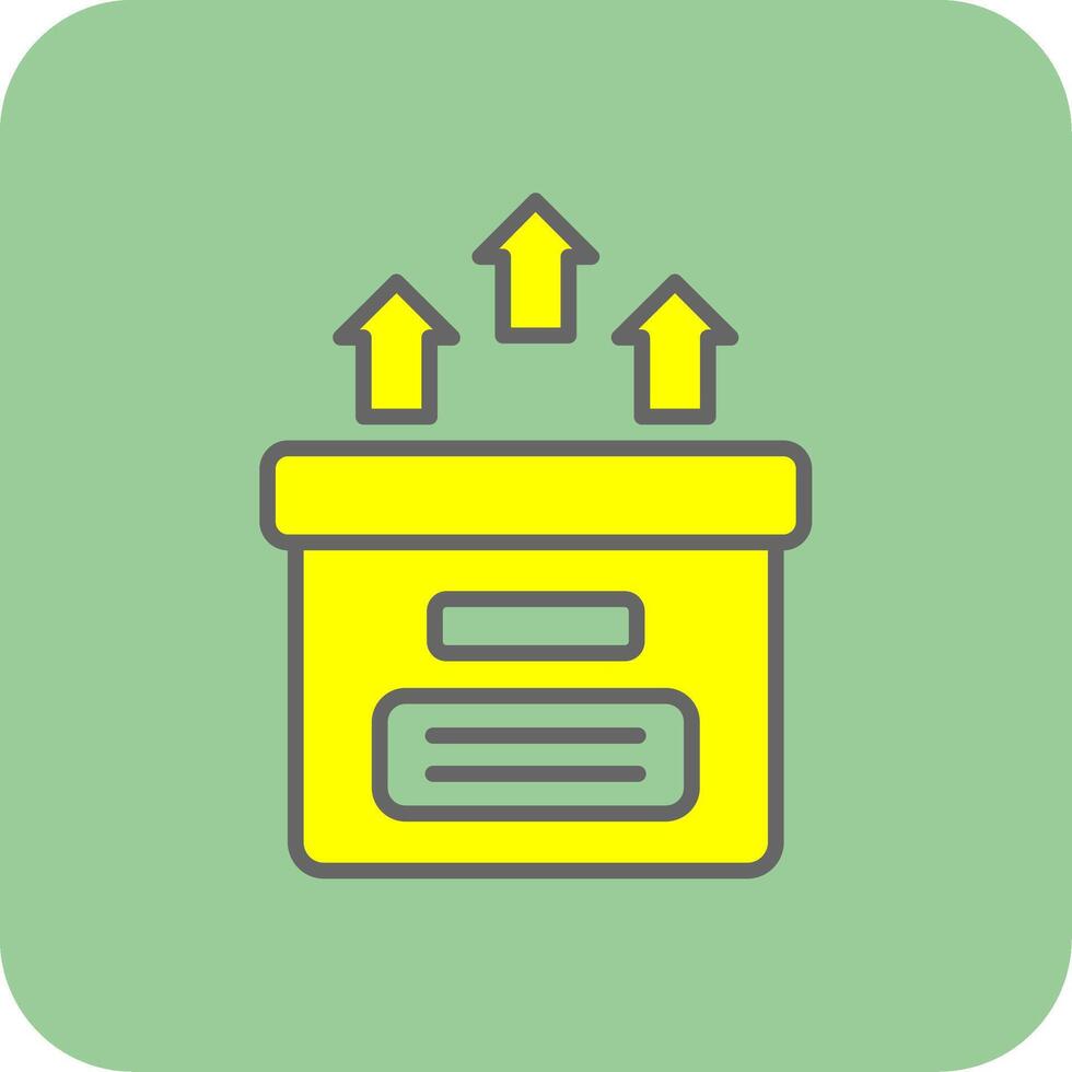 Storage Box Glyph Gradient Corner Icon vector