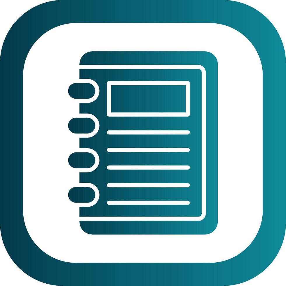 Take Note Glyph Gradient Corner Icon vector