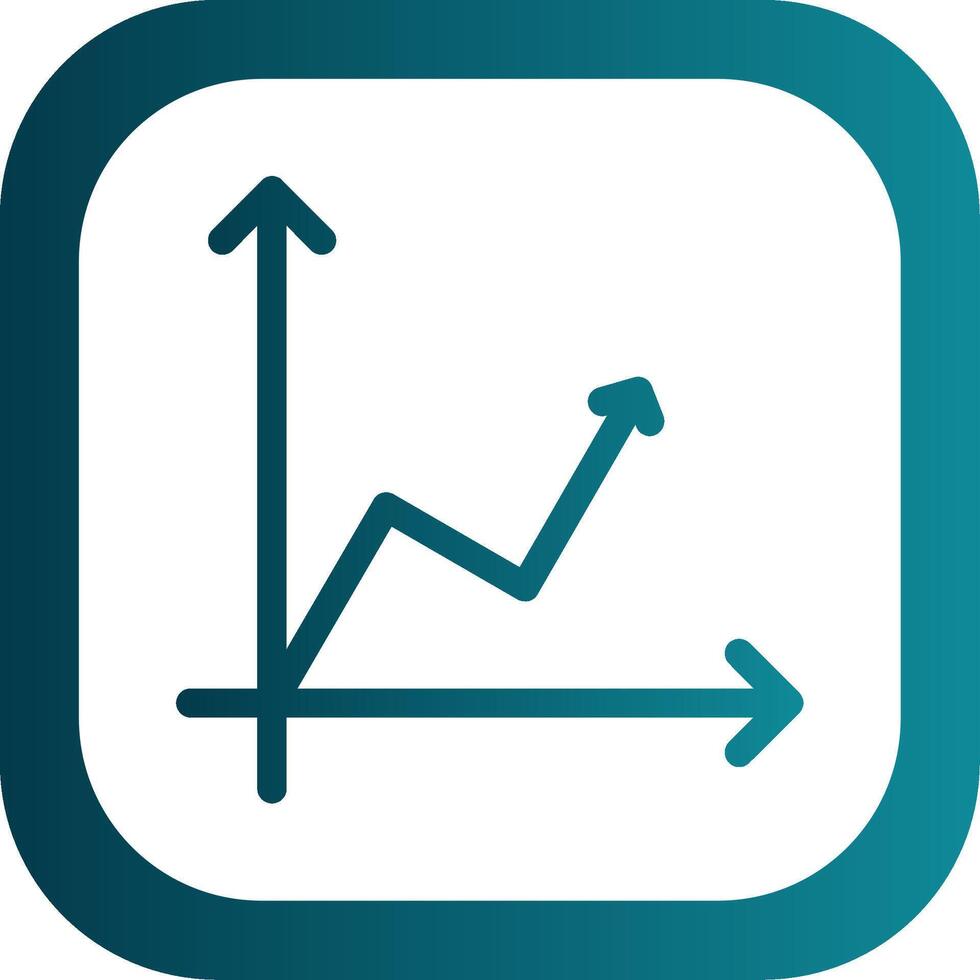 Chart Glyph Gradient Corner Icon vector