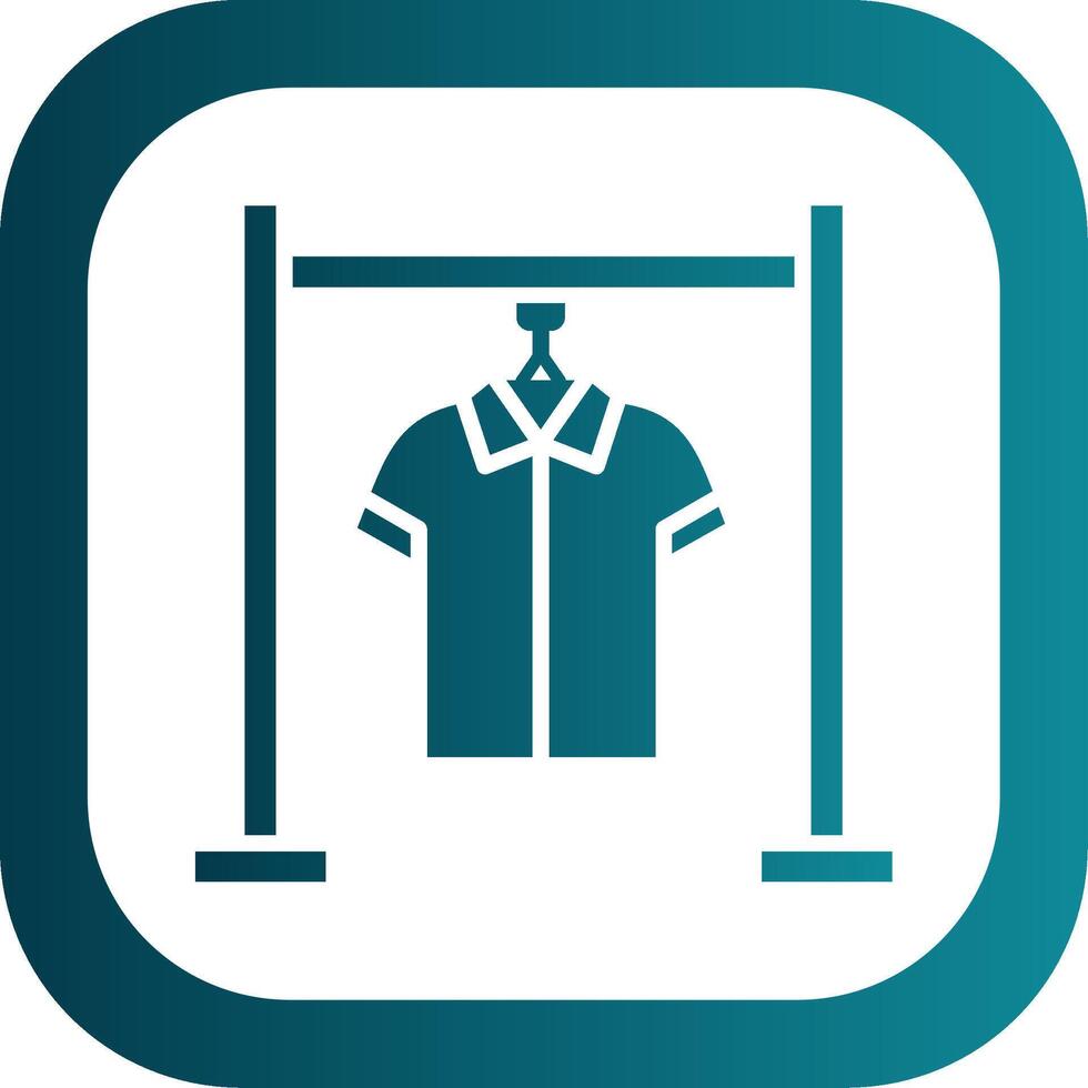 Clothing Rack Glyph Gradient Corner Icon vector