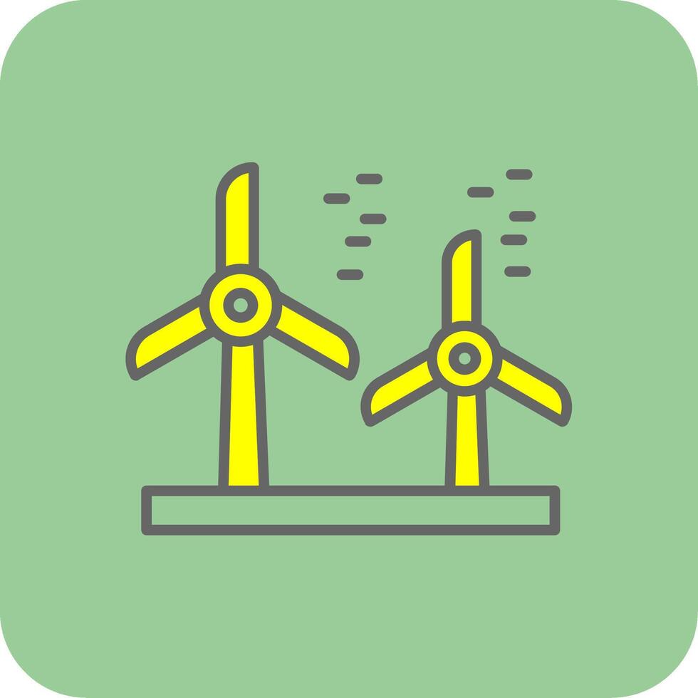 Wind Turbine Glyph Gradient Corner Icon vector