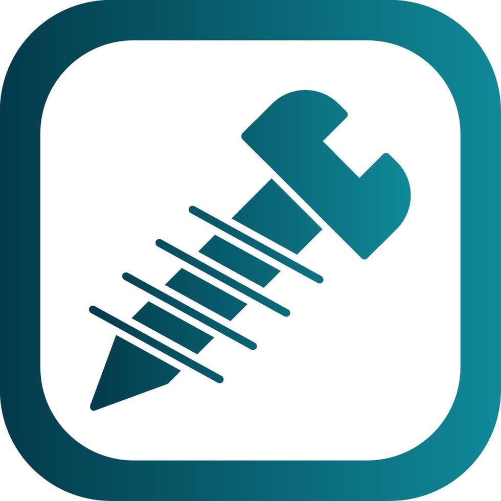 Screw Glyph Gradient Corner Icon vector