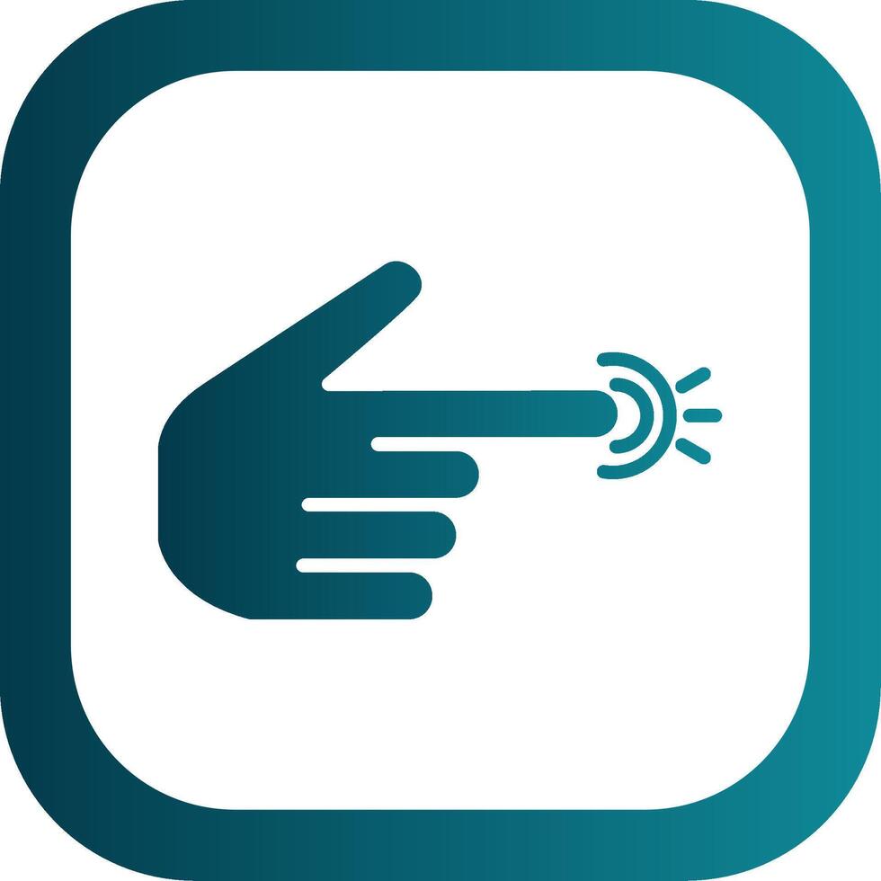 Pointing Right Glyph Gradient Corner Icon vector