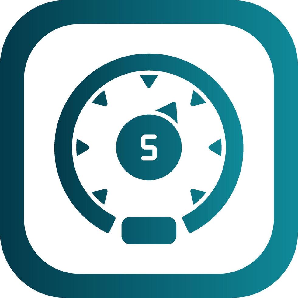 Gauge Glyph Gradient Corner Icon vector