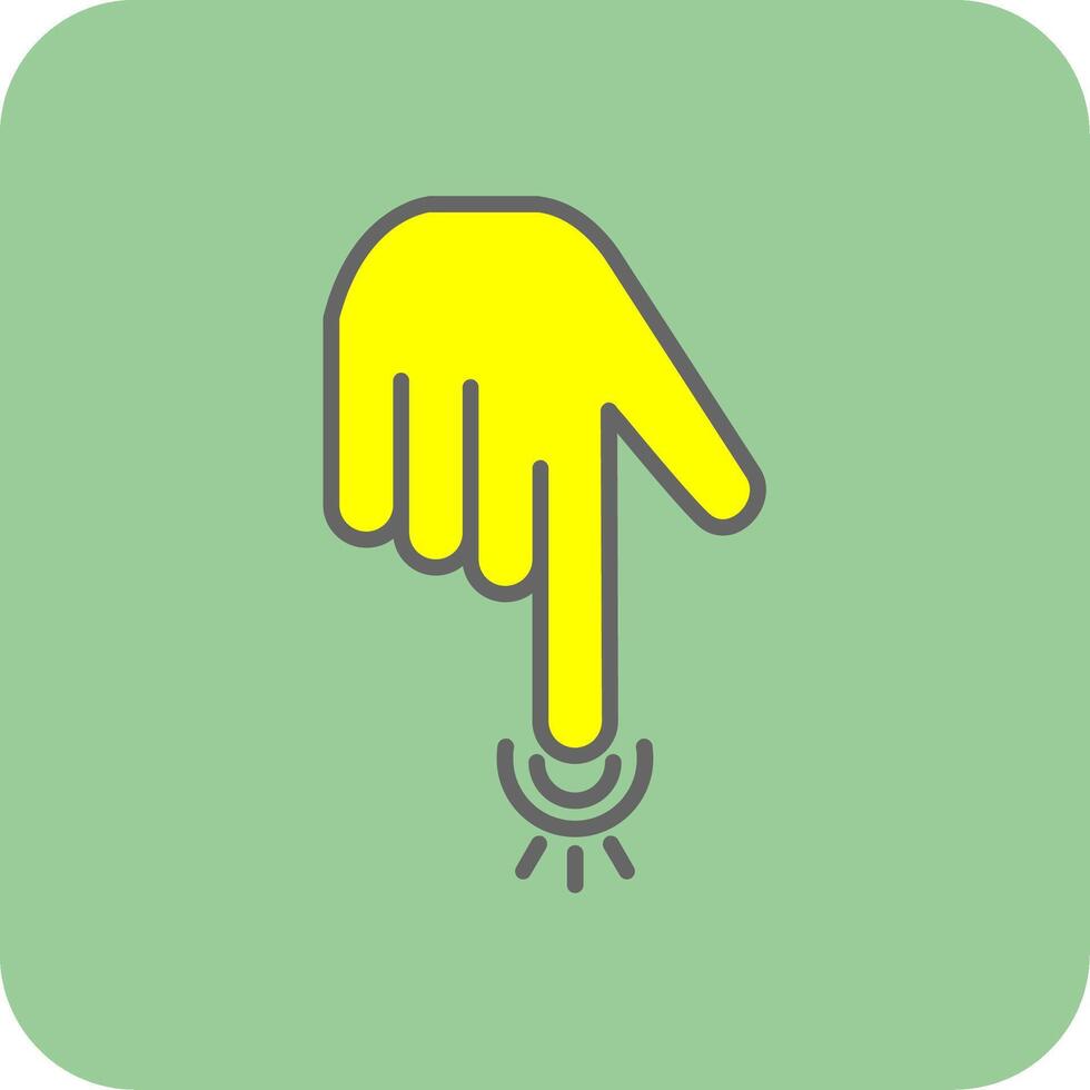 Pointing Down Glyph Gradient Corner Icon vector