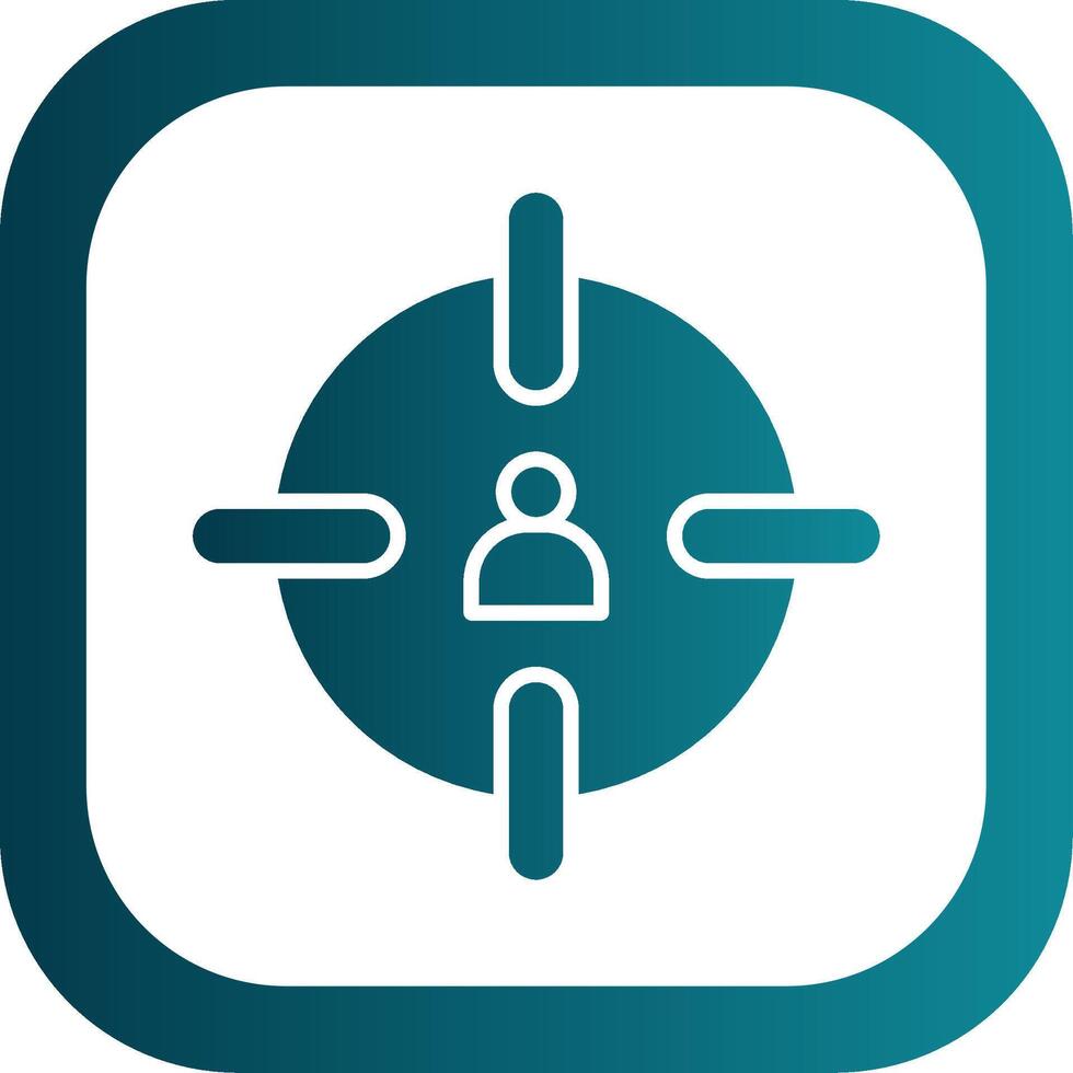 Headshot Glyph Gradient Corner Icon vector