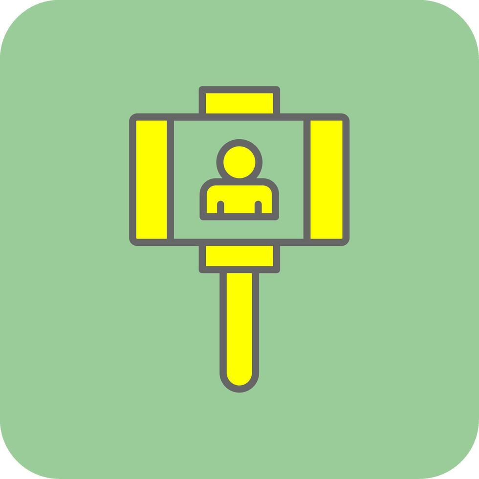 Vlogger Glyph Gradient Corner Icon vector