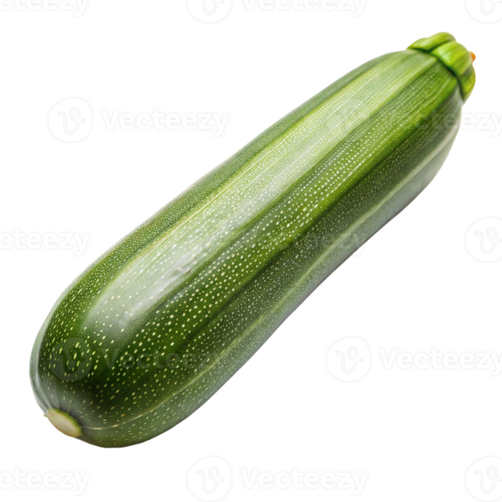 Fresh green zucchini isolated on transparent background png