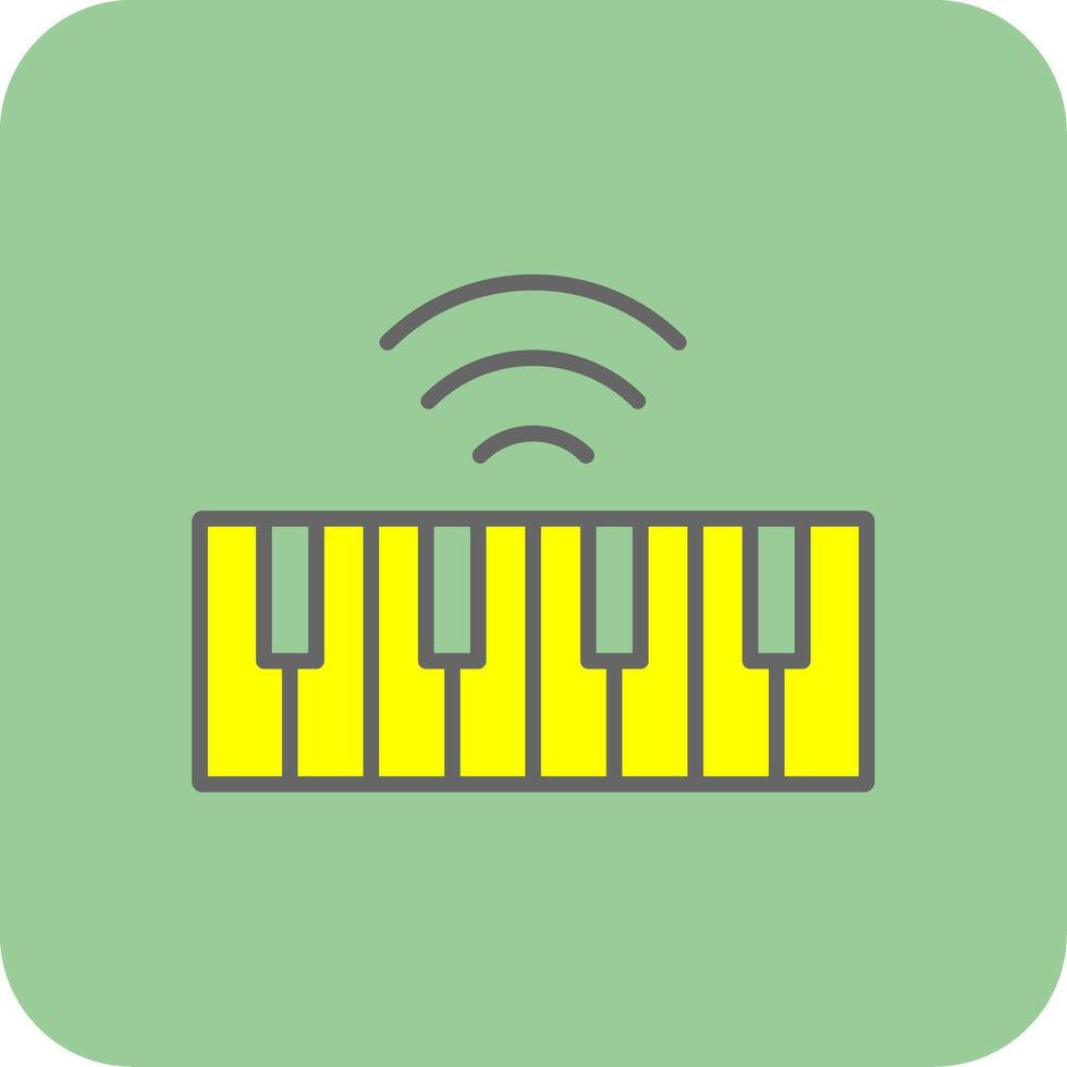 Keyboard Glyph Gradient Corner Icon vector
