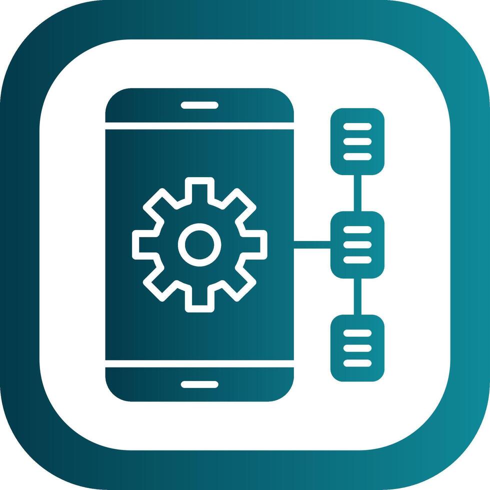 Task Glyph Gradient Corner Icon vector