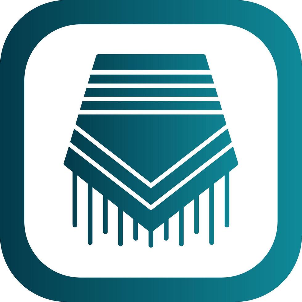 Poncho Glyph Gradient Corner Icon vector