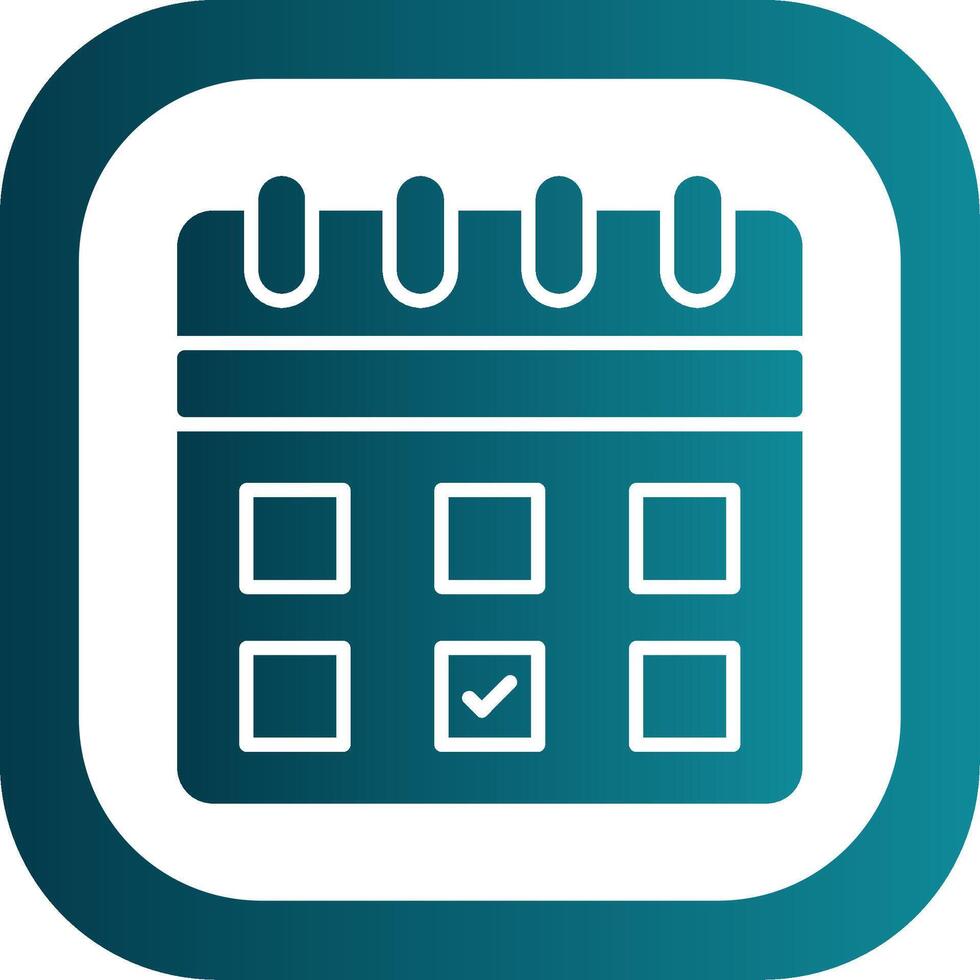 Planner Glyph Gradient Corner Icon vector