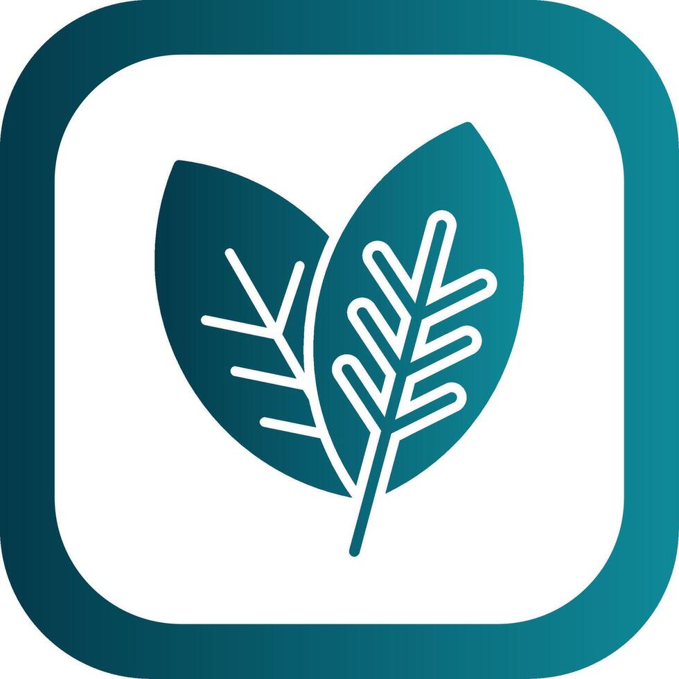 Leaf Glyph Gradient Corner Icon vector