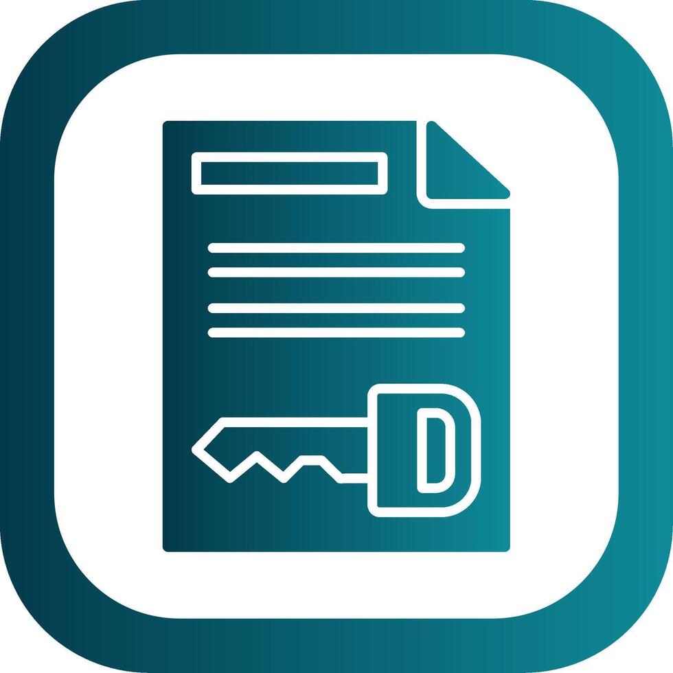 Document Glyph Gradient Corner Icon vector